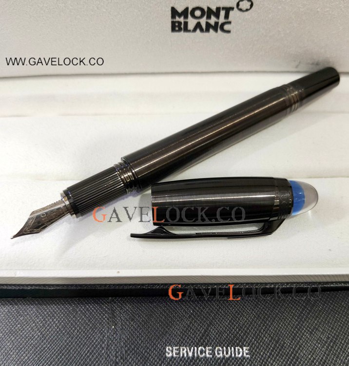 Copy Montblanc Starwalker Blue Planet Fountain Pen So Black